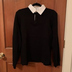American Apparel Black Rugby Shirt